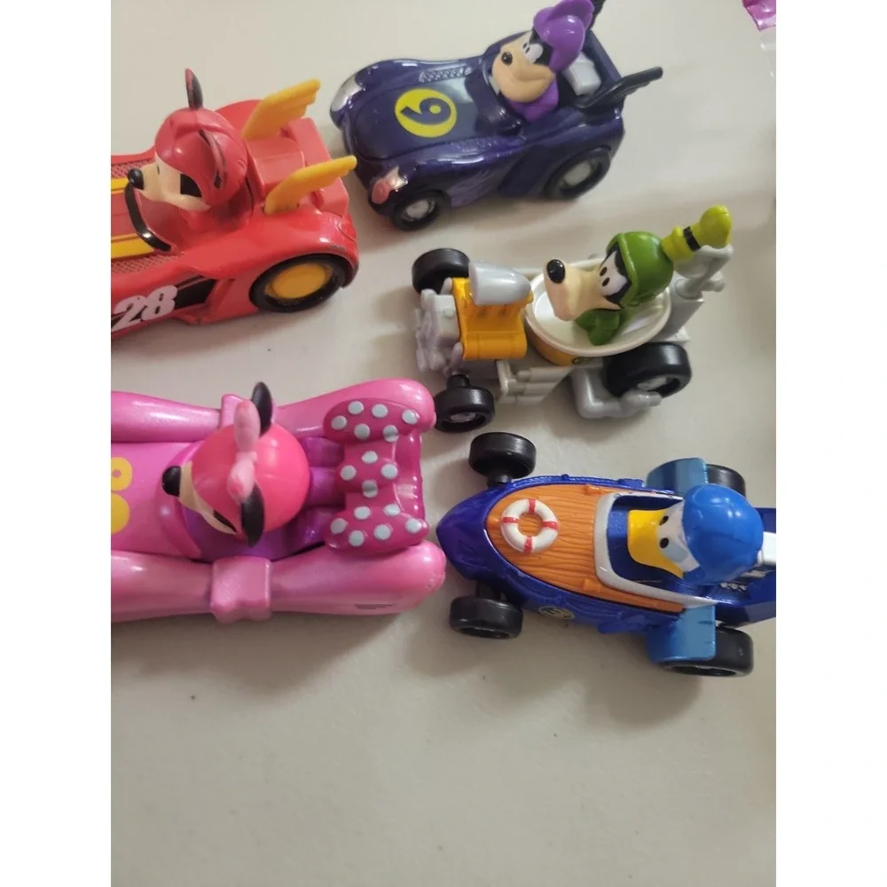 Disney Mickey Mouse Roadster Racers Hot Rod Lot 5pc Diecast Race Cars Mattel